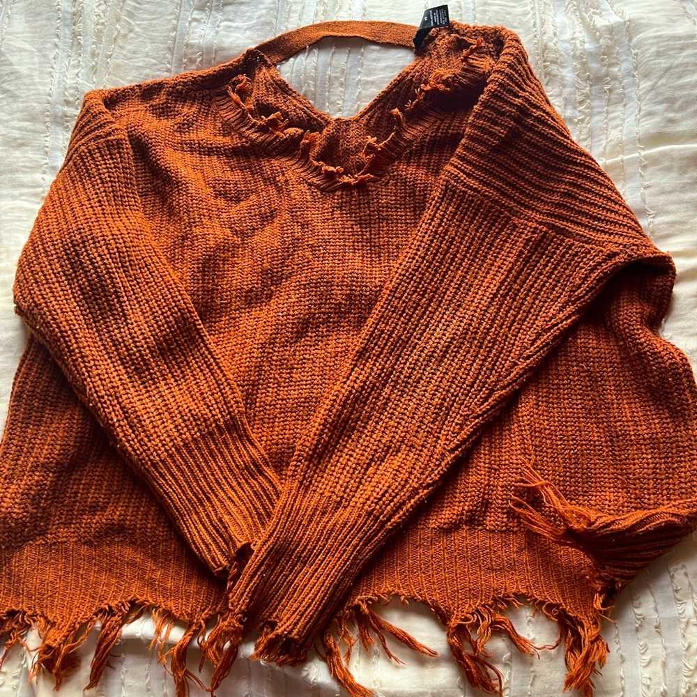 Burnt Orange Fall Sweater